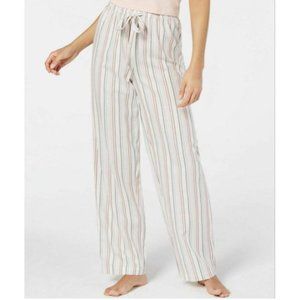 Charter Club Cotton Striped Pajama Pants White XXL